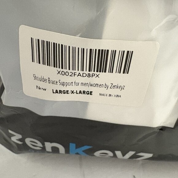 ZenKeyz Unisex Shoulder Brace Black L/XL Neoprene Injury Recovery - Picture 6 of 8